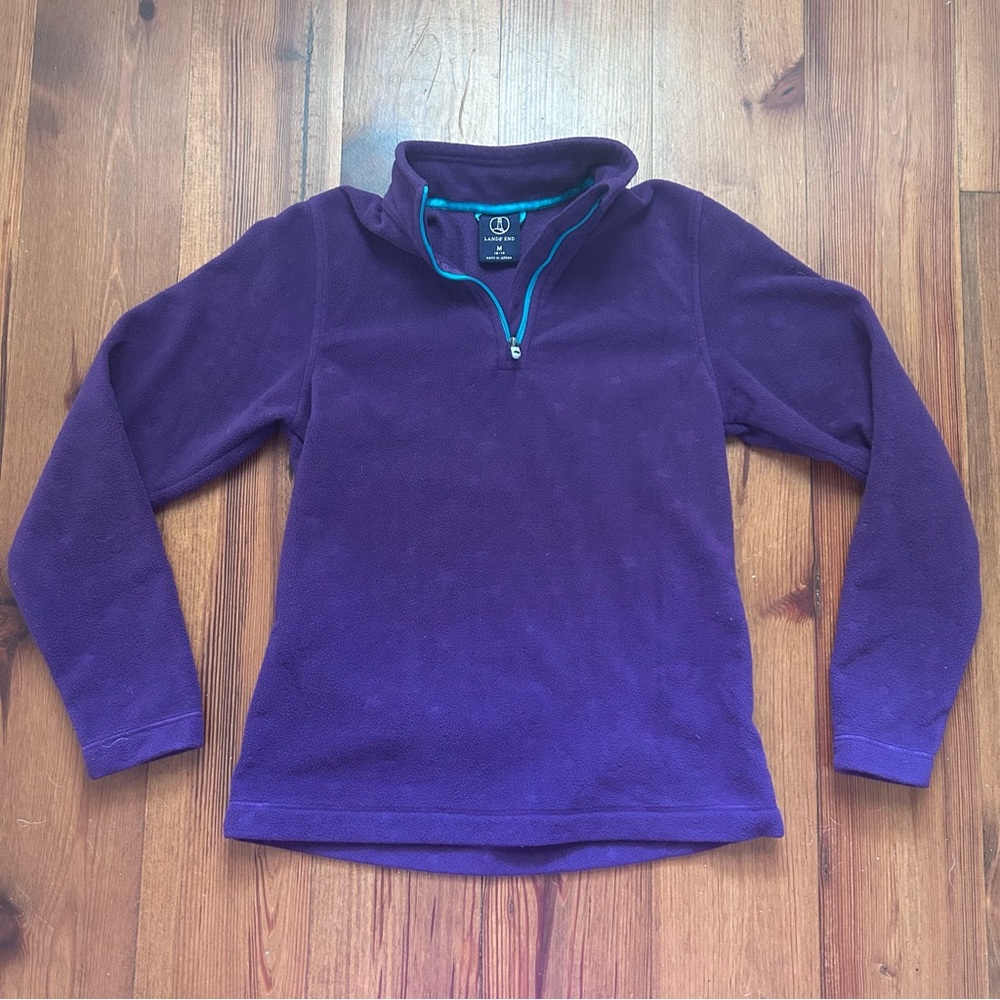 Lands End kids Zip Fleece Pullover
